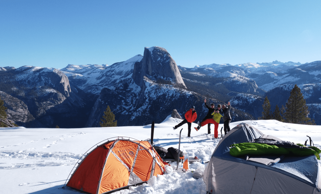 Winter Yosemite with Half Dome in the distance